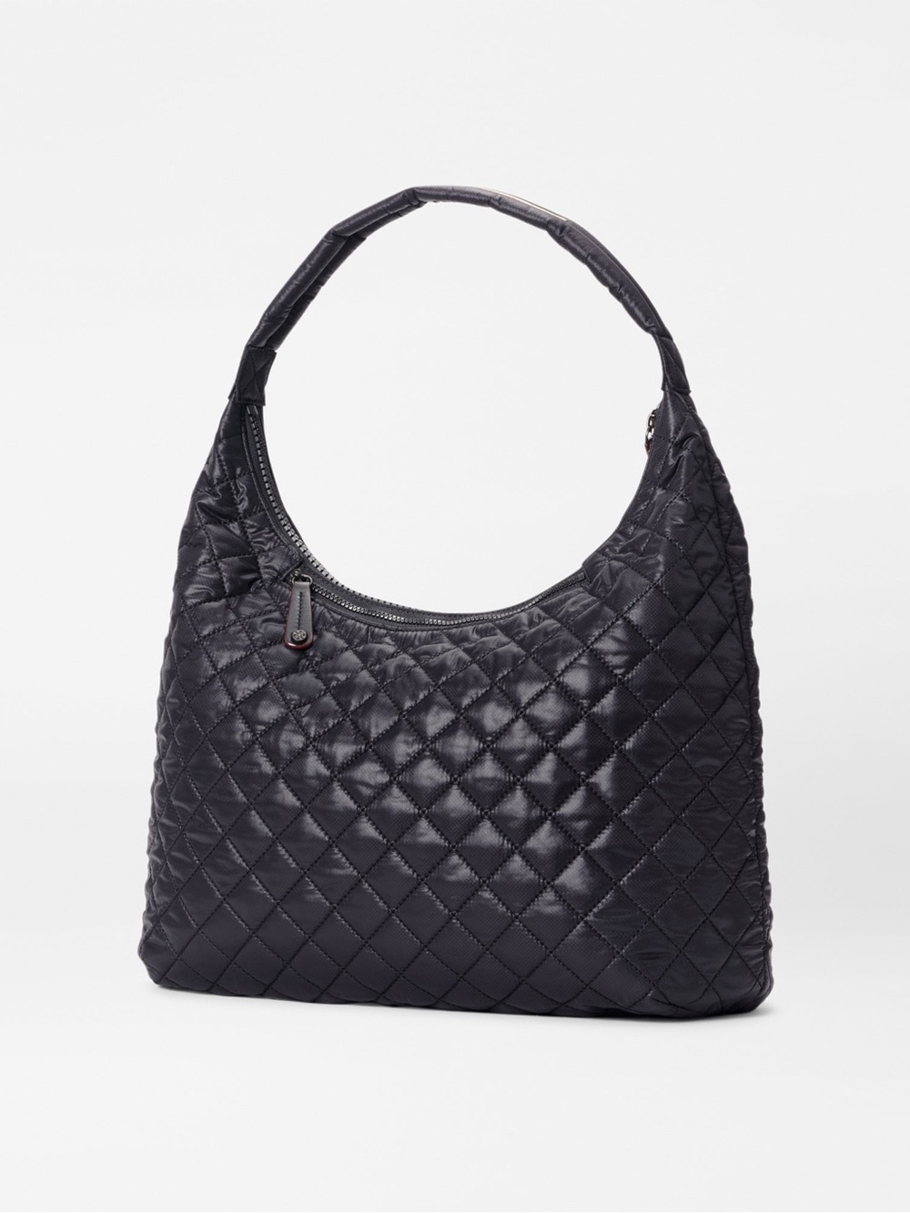 MZ WALLACE Large Metro Shoulder Quilted Black Shoulder Hobo Quilted Bag 232 - Picture 8 of 17